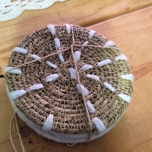 Bloomingdale Woven Seagrass Coaster